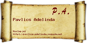 Pavlics Adelinda névjegykártya